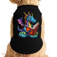 Dragon Reading A Book Doggie Tank thumb 0