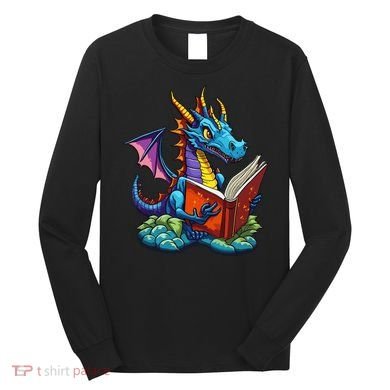 Dragon Reading A Book Long Sleeve Shirt