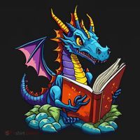 Dragon Reading A Book T-Shirt thumb 7
