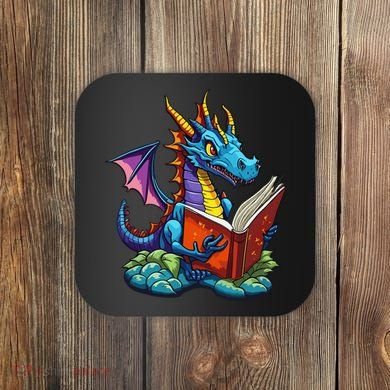 Dragon Reading A Book Coaster