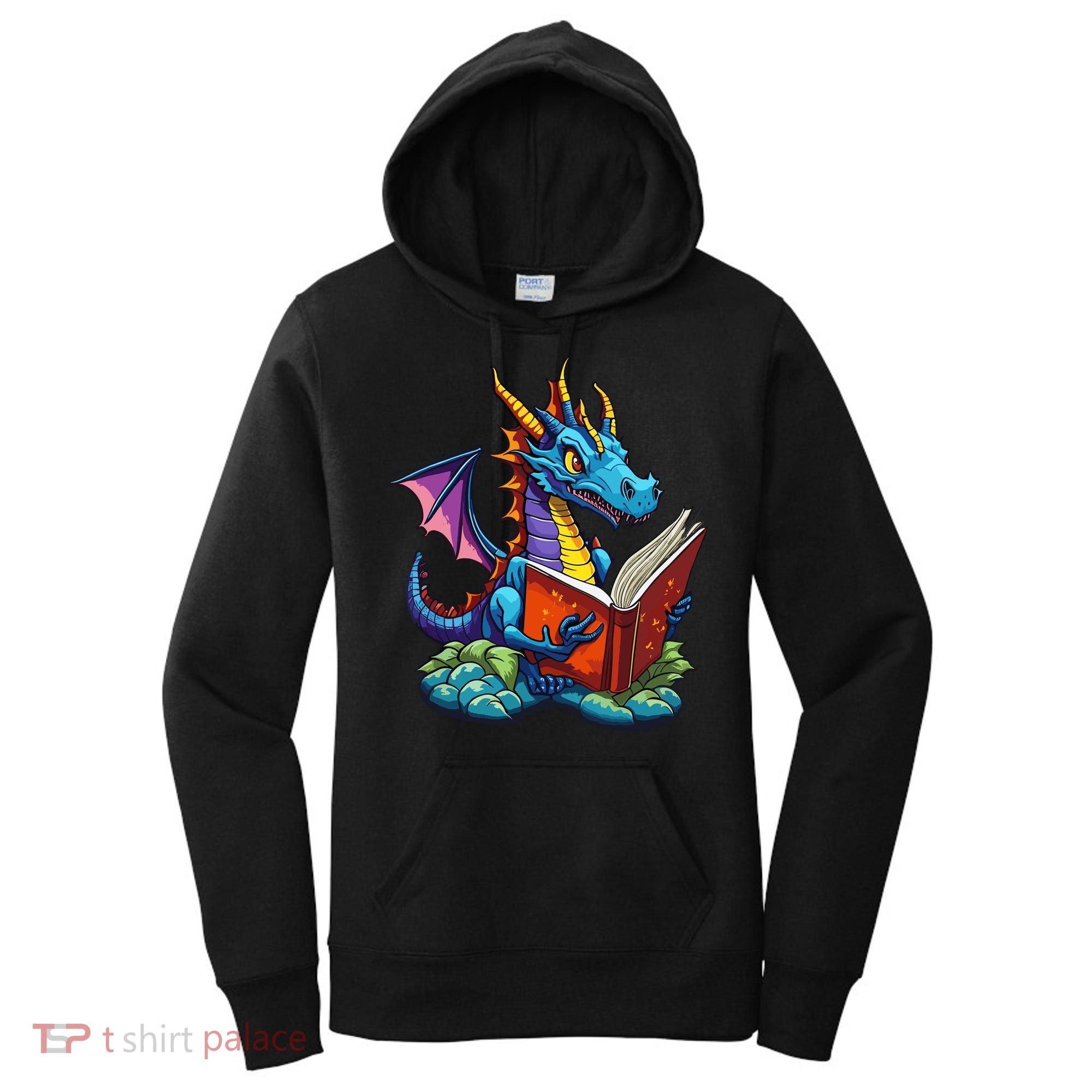 Dragon Reading A Book Women's Hoodie
