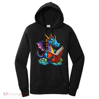 Dragon Reading A Book Women's Hoodie
