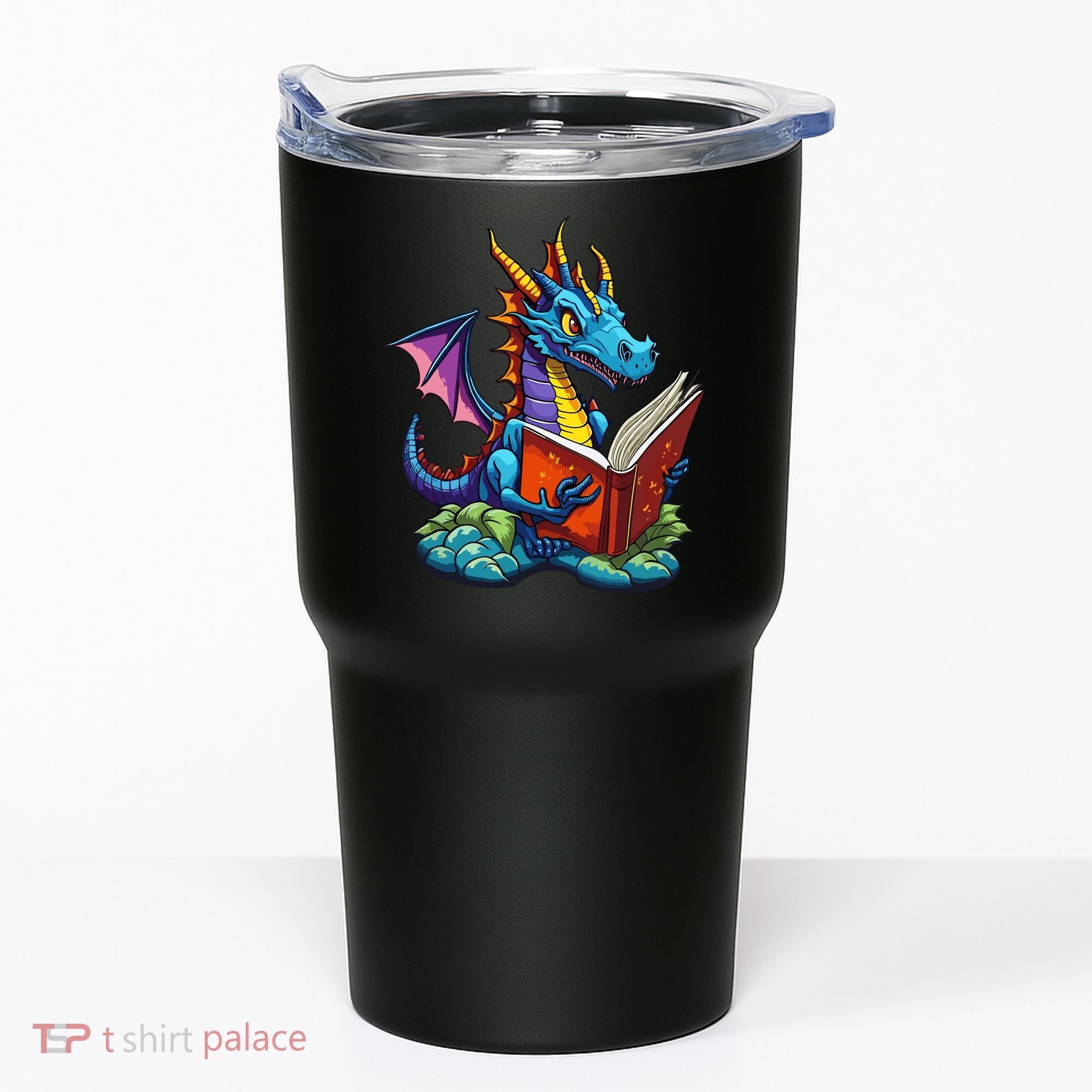 Dragon Reading A Book Tumbler
