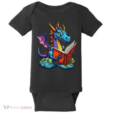 Dragon Reading A Book Baby Bodysuit