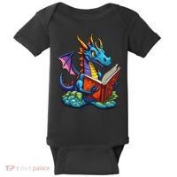 Dragon Reading A Book Baby Bodysuit thumb 0