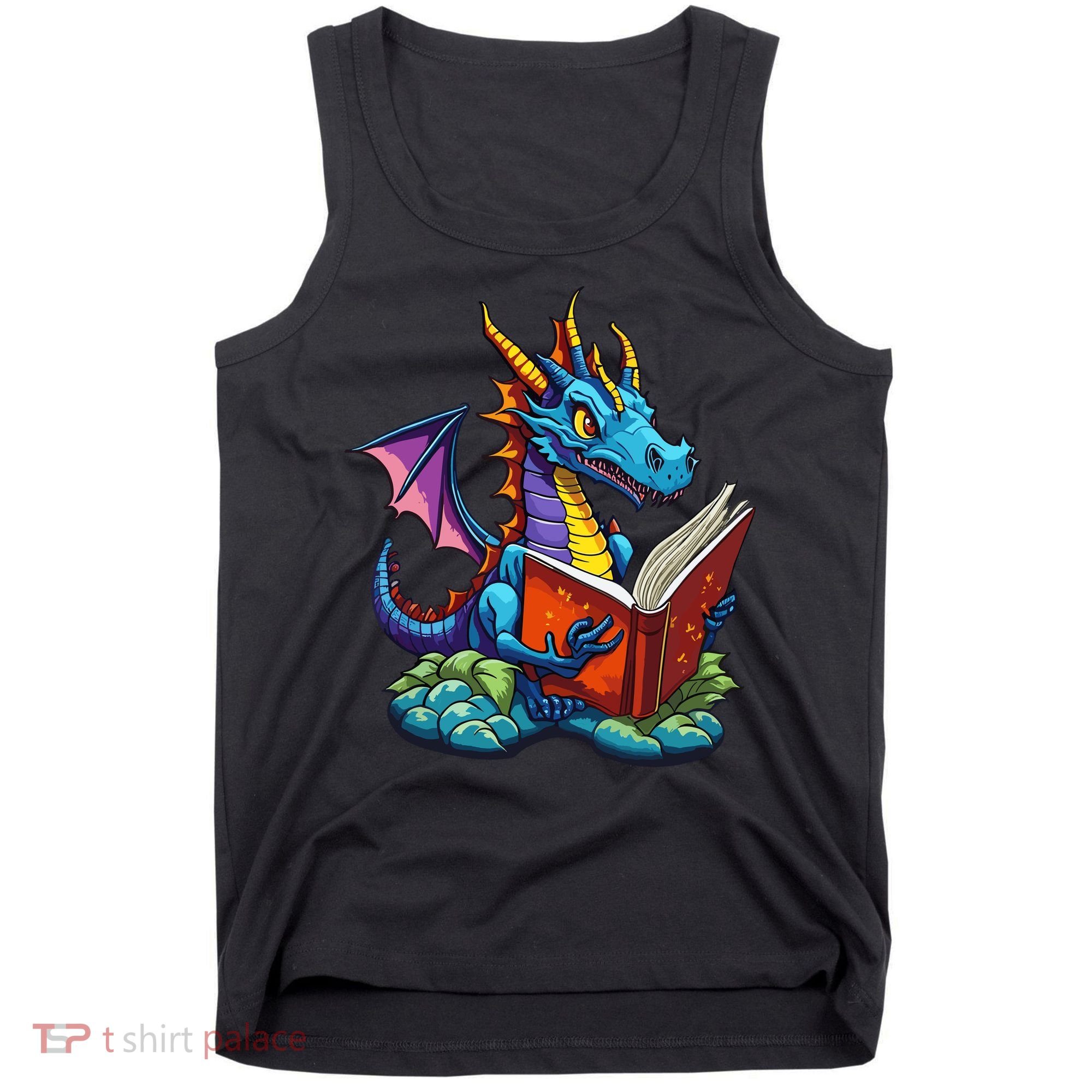 Dragon Reading A Book Tank Top