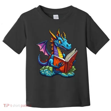 Dragon Reading A Book Toddler T-Shirt