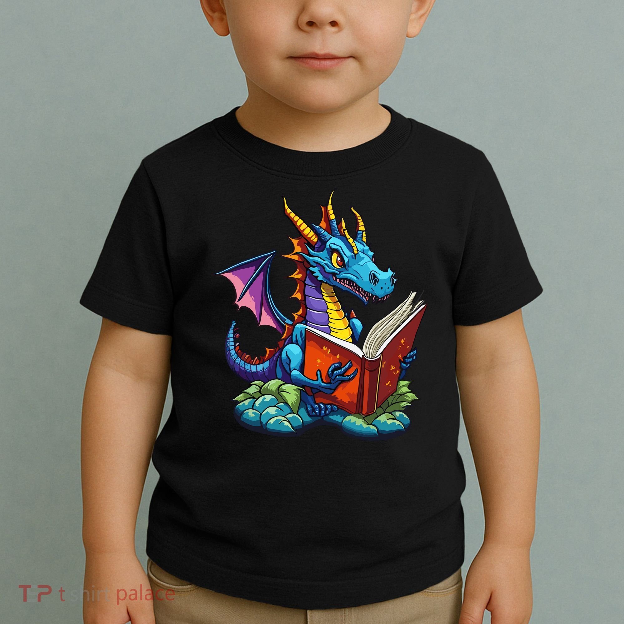 Dragon Reading A Book Toddler T-Shirt