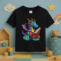 Dragon Reading A Book Toddler T-Shirt thumb 3