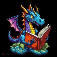 Dragon Reading A Book Women's Long Sleeve Shirt thumb 2