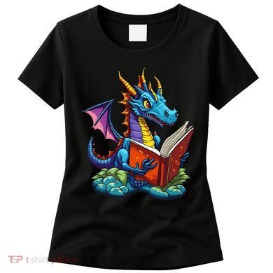 Dragon Reading A Book Women's T-Shirt