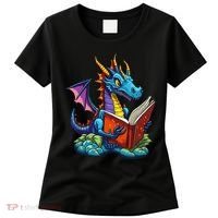 Dragon Reading A Book Women's T-Shirt thumb 0