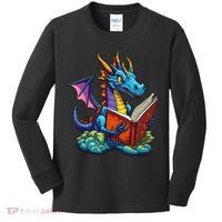 Dragon Reading A Book Kids Long Sleeve Shirt thumb 0