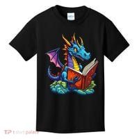 Dragon Reading A Book Kids T-Shirt thumb 0