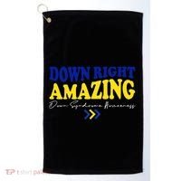 Down Right Amazing Down Syndrome Awareness Golf Towel thumb 0