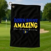 Down Right Amazing Down Syndrome Awareness Golf Towel thumb 1