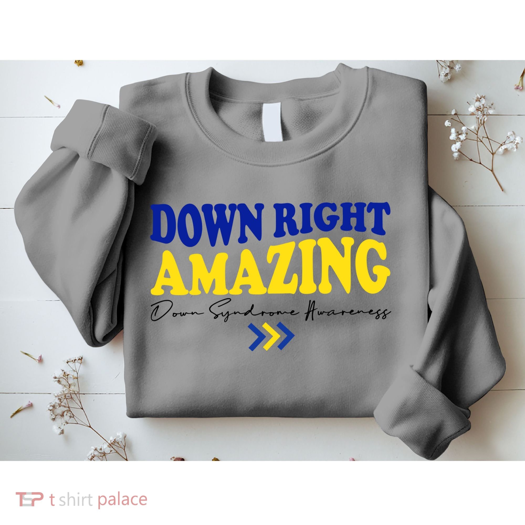 Down Right Amazing Down Syndrome Awareness Sweatshirt