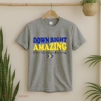 Down Right Amazing Down Syndrome Awareness T-Shirt thumb 2