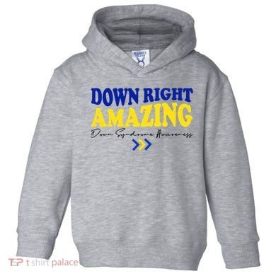 Down Right Amazing Down Syndrome Awareness Toddler Hoodie