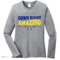 Down Right Amazing Down Syndrome Awareness Women's Long Sleeve Shirt thumb 0
