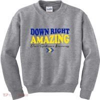 Down Right Amazing Down Syndrome Awareness Kids Sweatshirt thumb 0