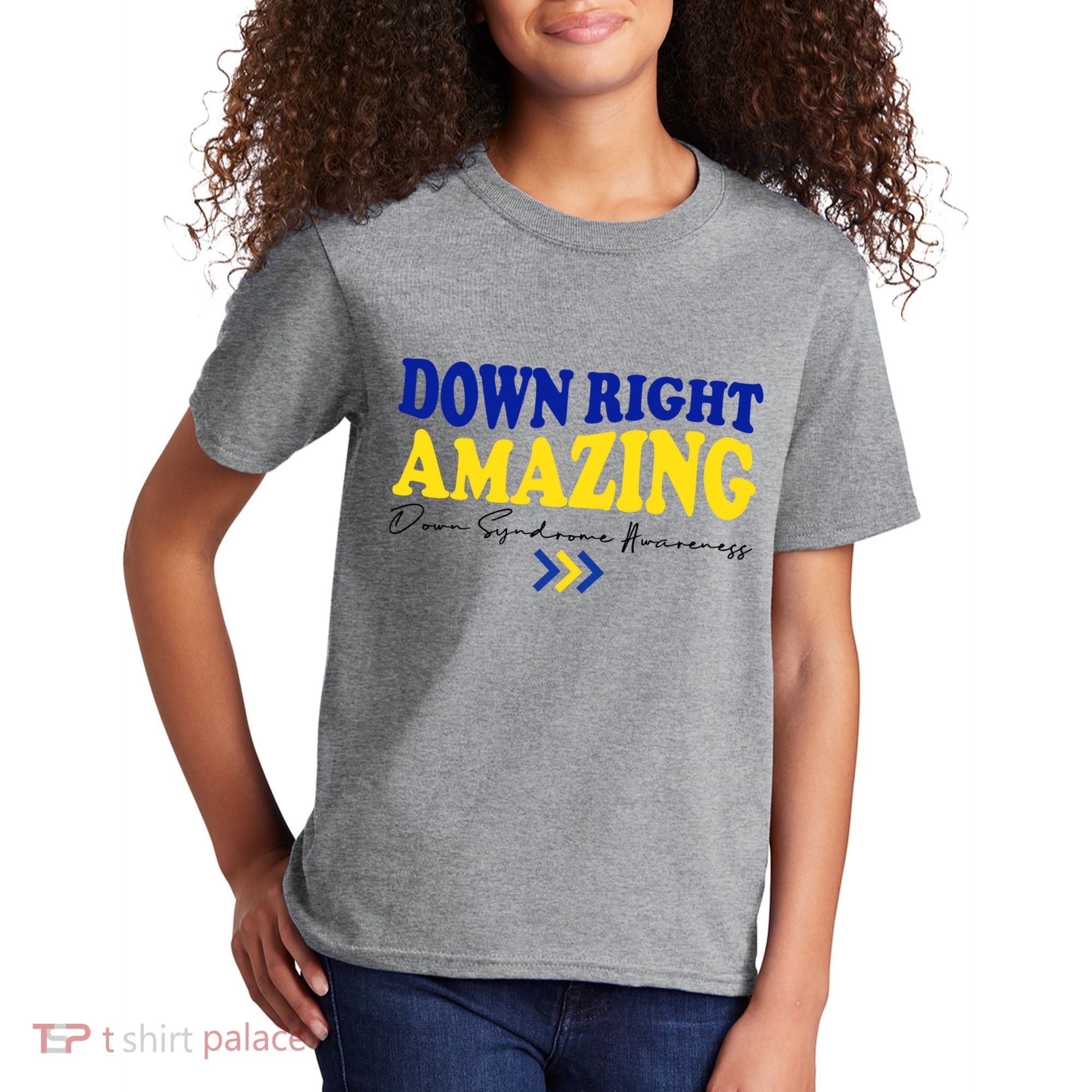 Down Right Amazing Down Syndrome Awareness Kids T-Shirt