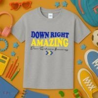 Down Right Amazing Down Syndrome Awareness Kids T-Shirt thumb 3