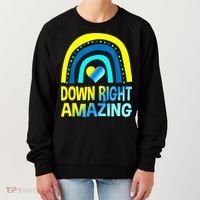 Down Right Amazing Down Syndrome Shirts Awareness Women's Sweatshirt thumb 0
