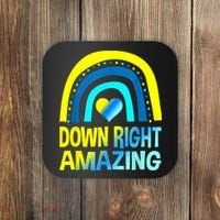 Down Right Amazing Down Syndrome Shirts Awareness Coaster thumb 0