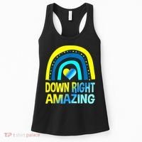 Down Right Amazing Down Syndrome Shirts Awareness Women's Tank Top thumb 0