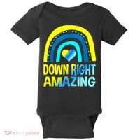Down Right Amazing Down Syndrome Shirts Awareness Baby Bodysuit thumb 0