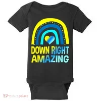 Down Right Amazing Down Syndrome Shirts Awareness Baby Bodysuit thumb 0