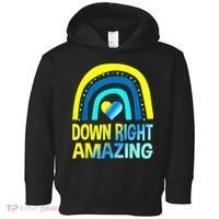 Down Right Amazing Down Syndrome Shirts Awareness Toddler Hoodie thumb 0