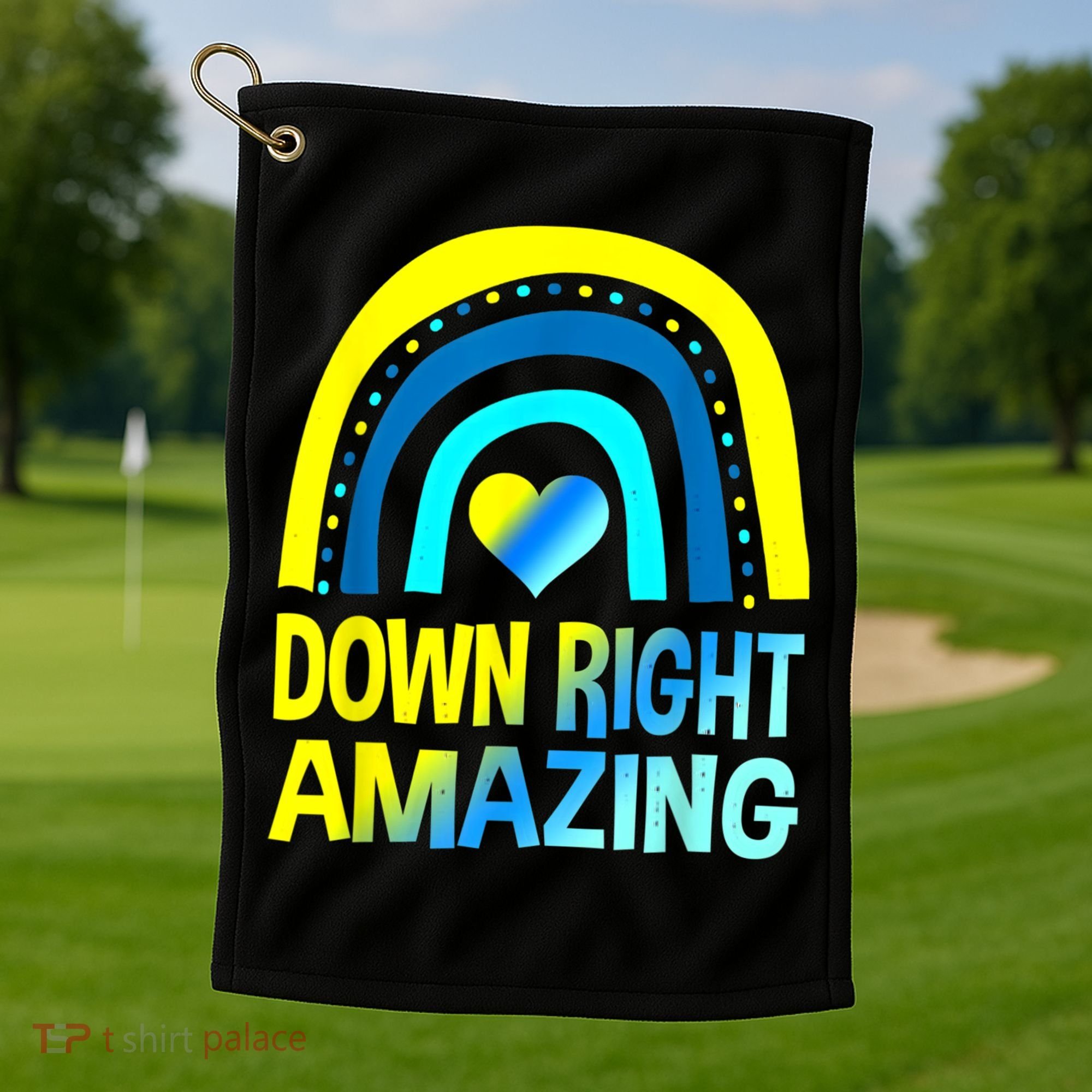 Down Right Amazing Down Syndrome Shirts Awareness Golf Towel