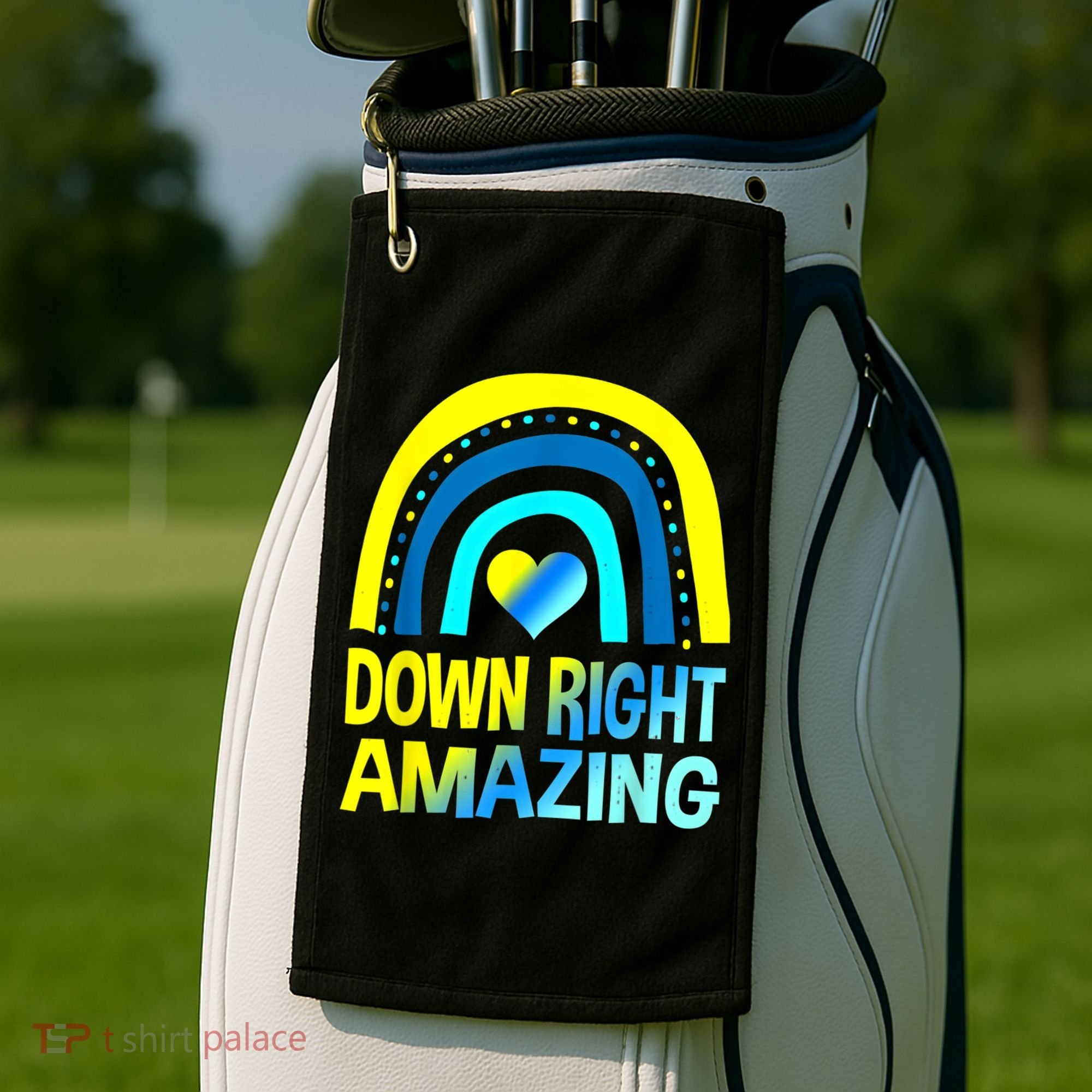 Down Right Amazing Down Syndrome Shirts Awareness Golf Towel