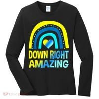 Down Right Amazing Down Syndrome Shirts Awareness Women's Long Sleeve Shirt thumb 0