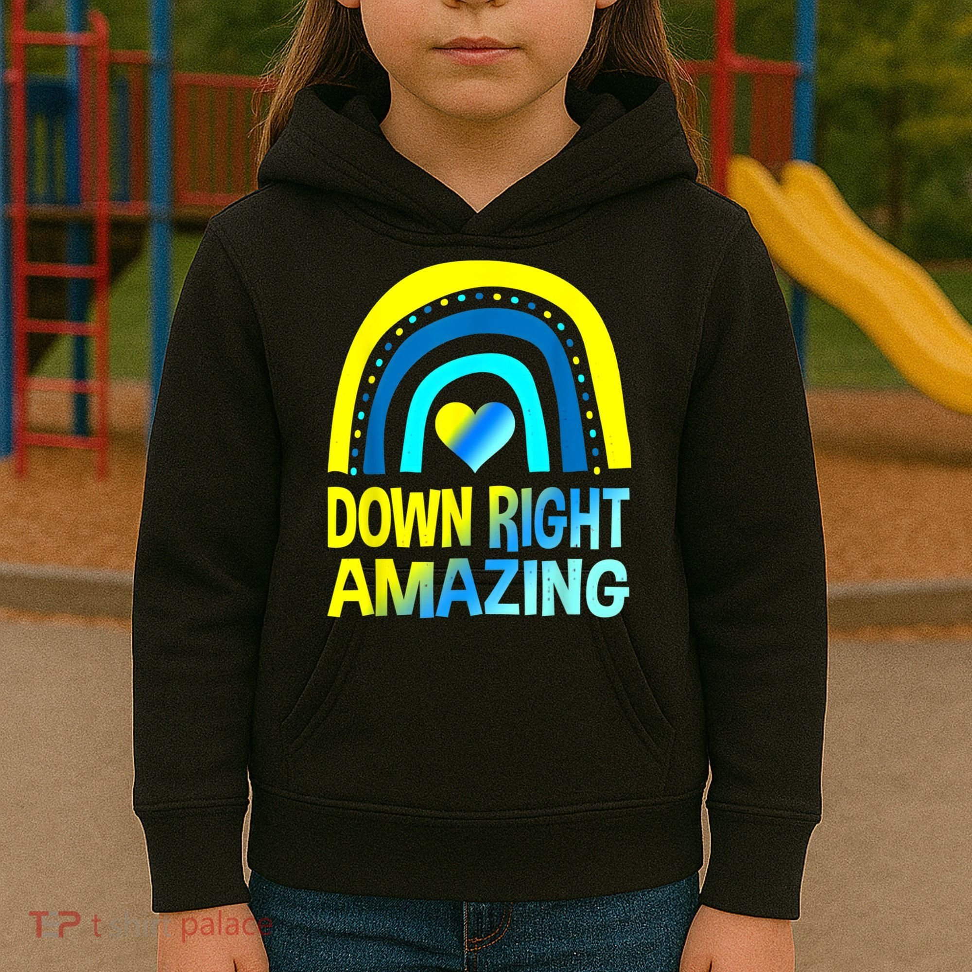 Down Right Amazing Down Syndrome Shirts Awareness Kids Hoodie