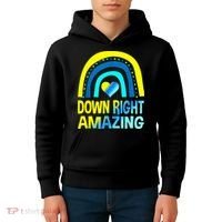 Down Right Amazing Down Syndrome Shirts Awareness Kids Hoodie thumb 4