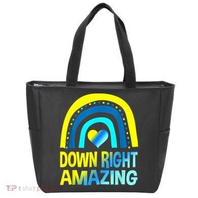 Down Right Amazing Down Syndrome Shirts Awareness Tote Bag