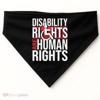 Disability Rights Are Human Rights Gift Funny Wheelchair Handicap Gift USA-Made Doggie Bandana thumb 0