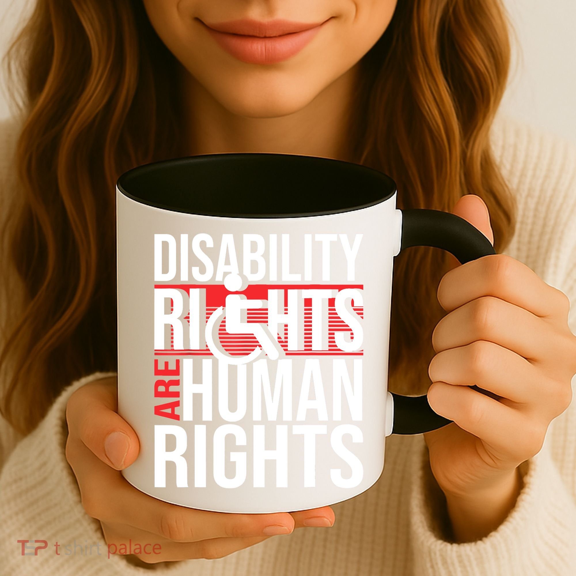 Disability Rights Are Human Rights Gift Funny Wheelchair Handicap Gift Coffee Mug