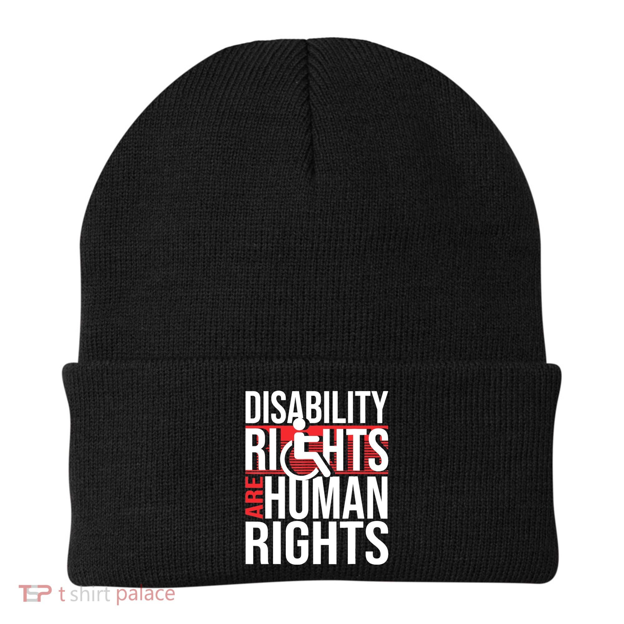 Disability Rights Are Human Rights Gift Funny Wheelchair Handicap Gift Beanie