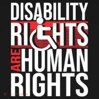 Disability Rights Are Human Rights Gift Funny Wheelchair Handicap Gift Women's Hoodie thumb 2