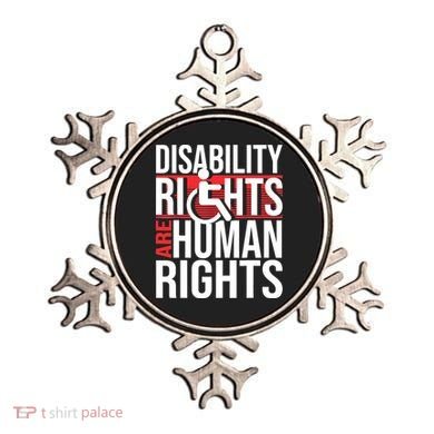 Disability Rights Are Human Rights Gift Funny Wheelchair Handicap Gift Ornament