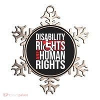 Disability Rights Are Human Rights Gift Funny Wheelchair Handicap Gift Ornament thumb 0