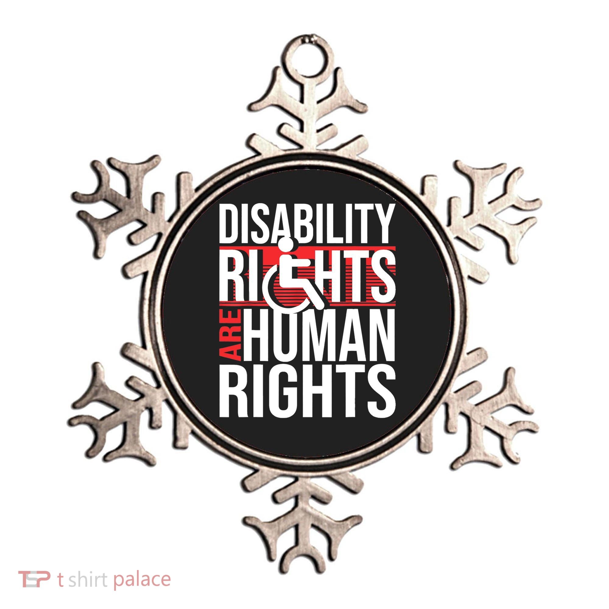 Disability Rights Are Human Rights Gift Funny Wheelchair Handicap Gift Ornament