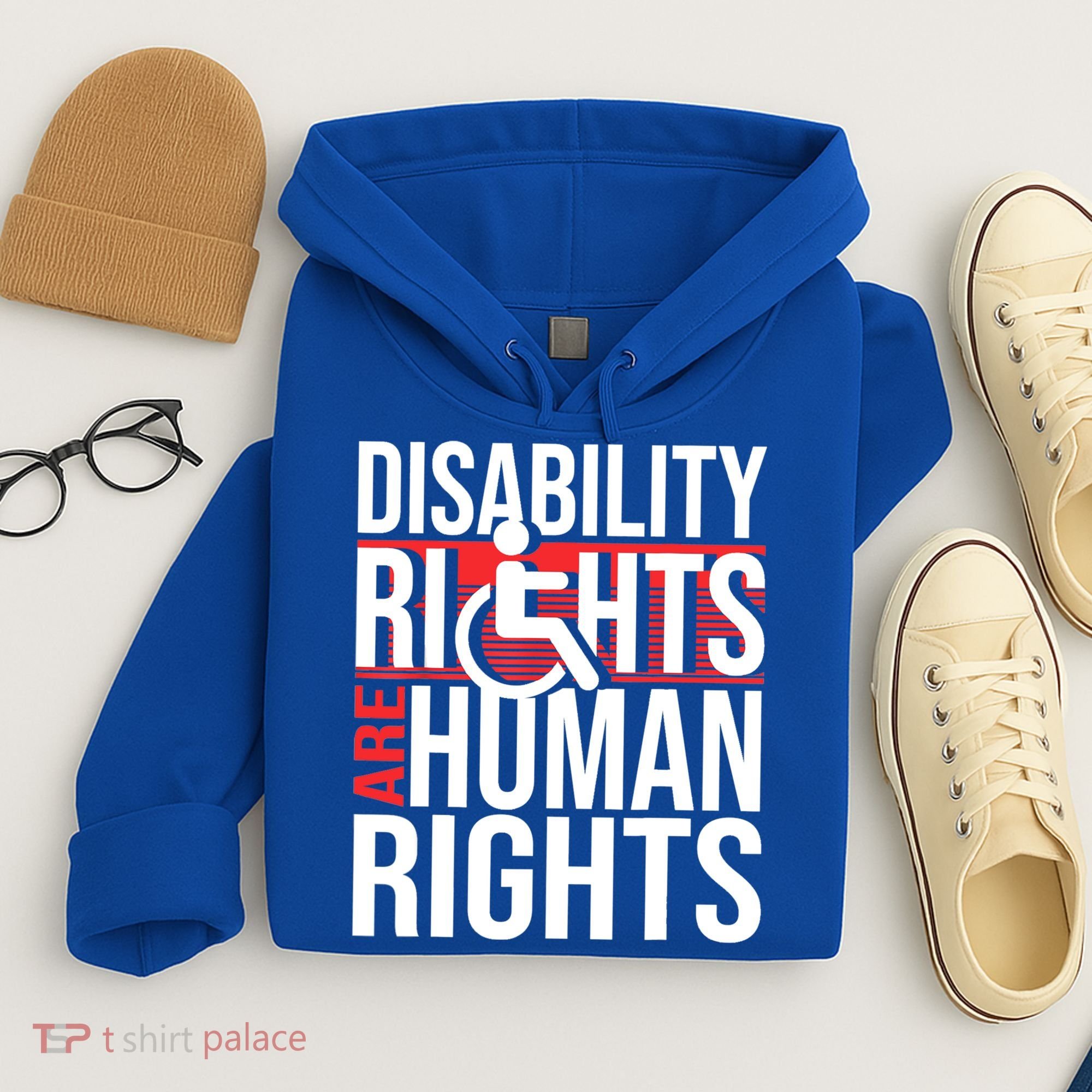 Disability Rights Are Human Rights Gift Funny Wheelchair Handicap Gift Hoodie