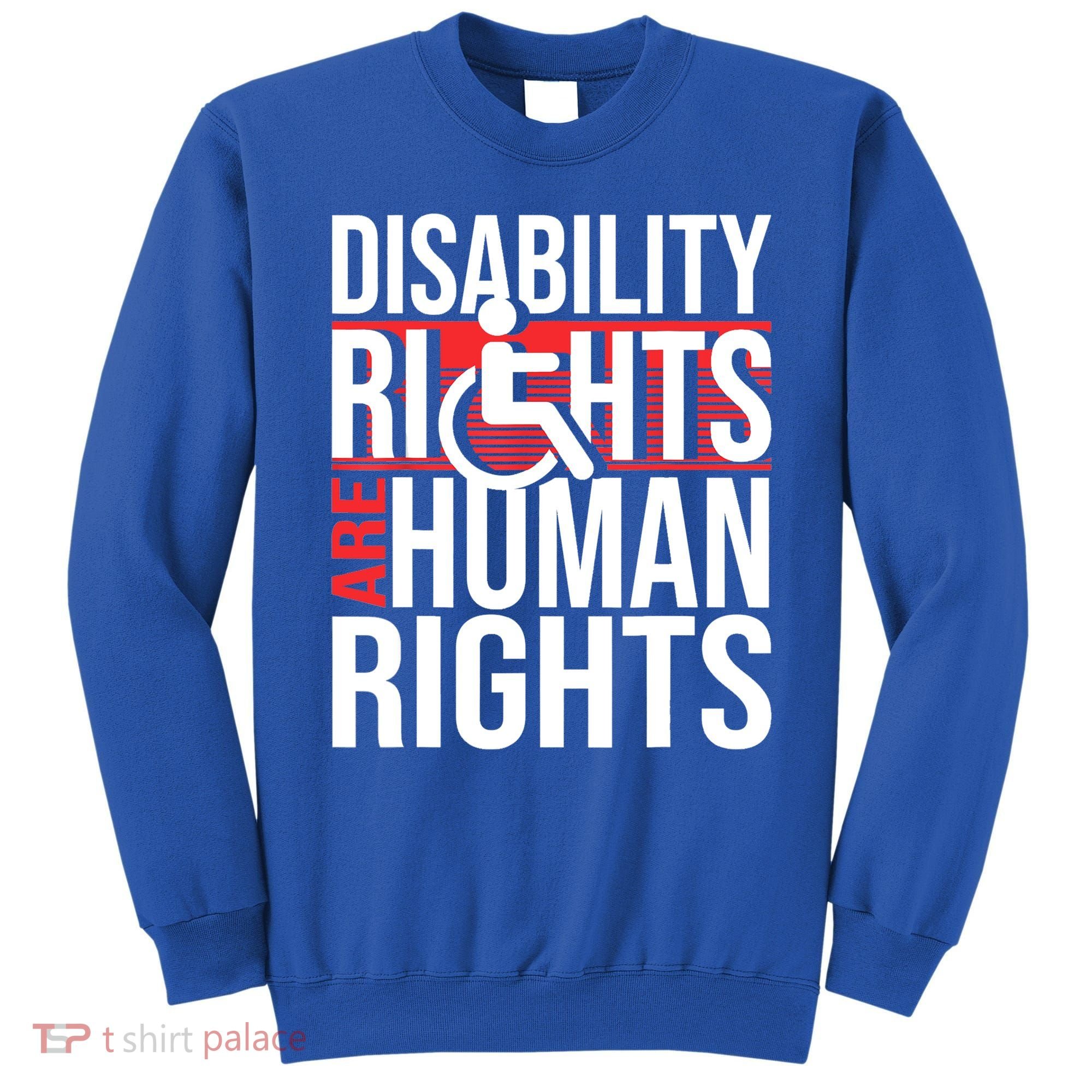 Disability Rights Are Human Rights Gift Funny Wheelchair Handicap Gift Sweatshirt