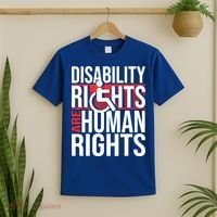Disability Rights Are Human Rights Gift Funny Wheelchair Handicap Gift T-Shirt thumb 2