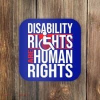 Disability Rights Are Human Rights Gift Funny Wheelchair Handicap Gift Coaster thumb 0